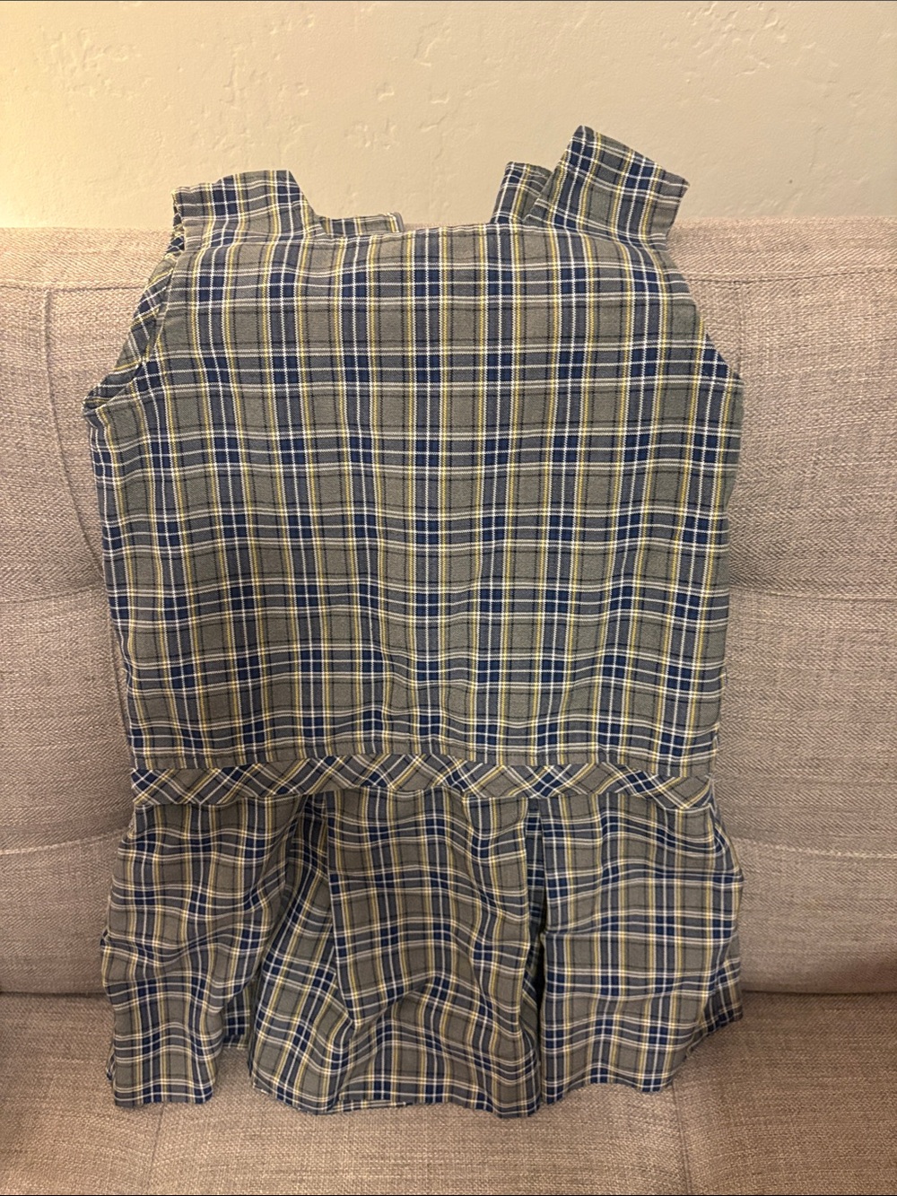 Girls school uniform plaid jumper